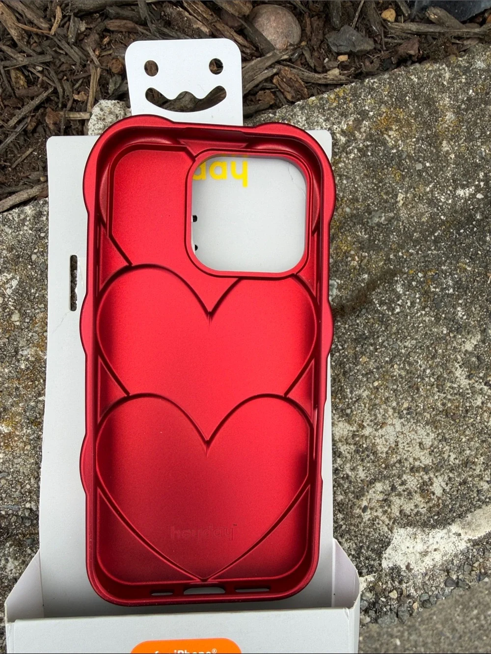 NEW heyday Red Triple Heart iPhone 16 Pro Case